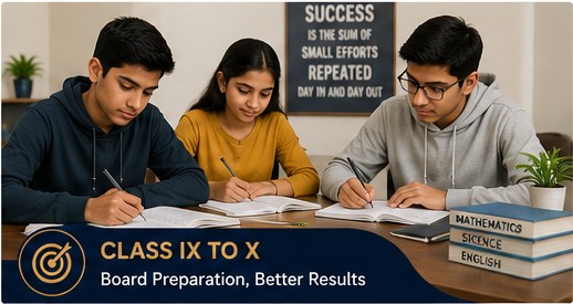 Class IX to X students preparing for board exams at Manpreet Tuition Academy
